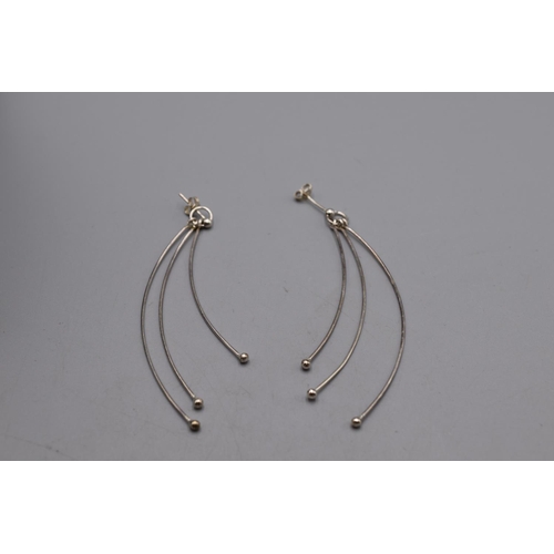 74 - Silver 925 Dangle Drop Earrings