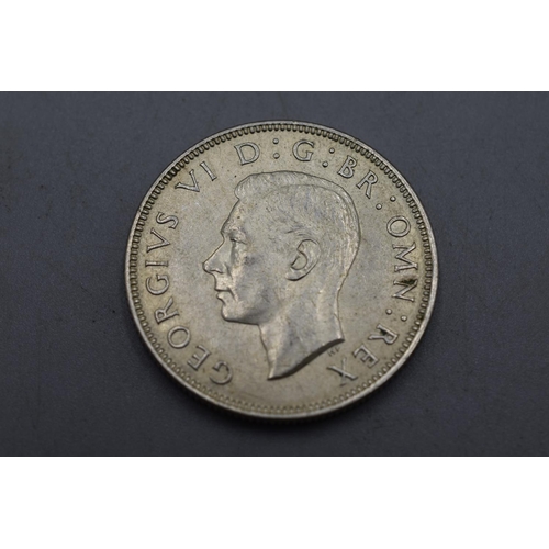 81 - George VI 1945 Silver Two Shilling Coin