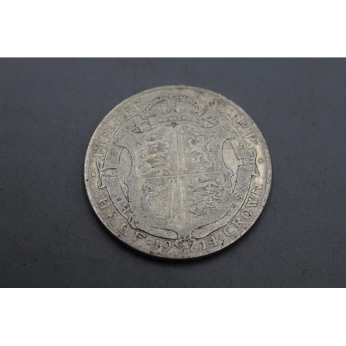 83 - George V 1914 Silver Half Crown