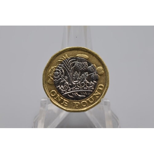 87 - Double Sided One Pound Coin (Non Currency)