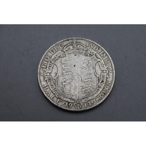 94 - George V 1914 Silver Half Crown