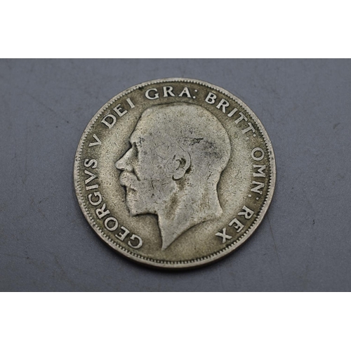 98 - George V 1921 Silver Half Crown