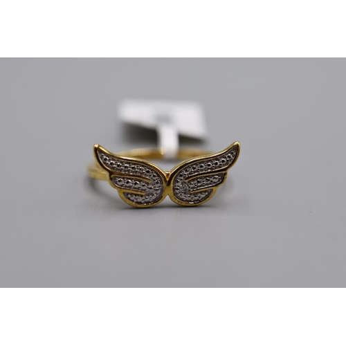 102 - Silver 925 Angel Ring (P)