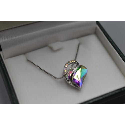 77 - Silver 925 Silver Love Heart Pendant Necklace