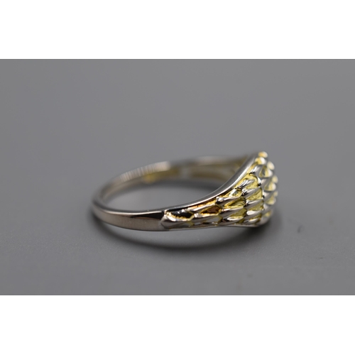 89 - Silver 925 Two Tone Ring (O)