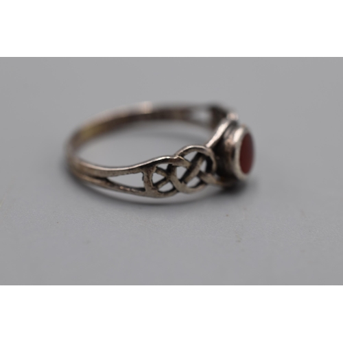 92 - Silver 925 Celtic Design Ring (N)