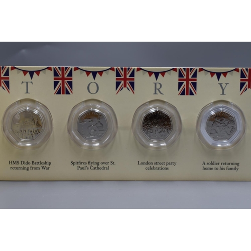 70 - Set of VE Day Victory 50p Collectors Coins in Signed Limited Edition Case (7 Coins)