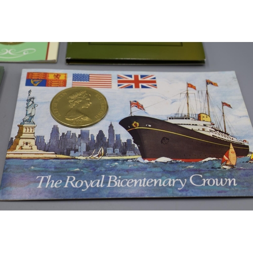 79 - Selection of 4 Commemorative Coins including WWI £5, The Origins of WWI, The Royal Bicentenary Crown... 