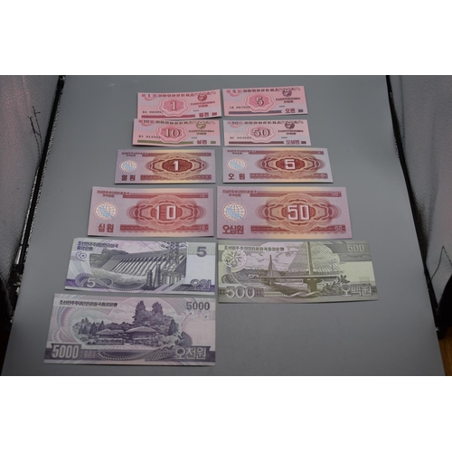 97 - Collection of North Korean Bank Notes