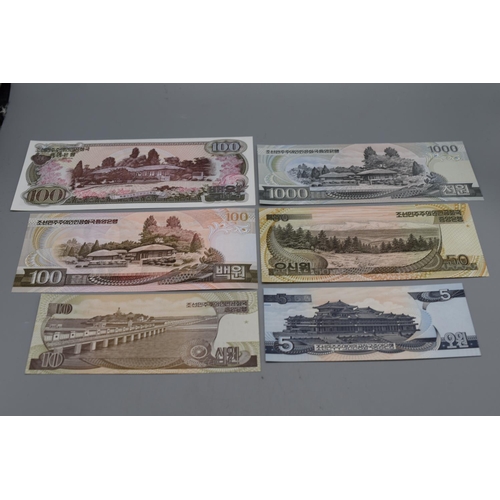 99 - Selection of North Korean Bank Notes