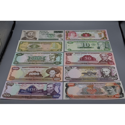 102 - Collection of Bank Notes From Nicaragua