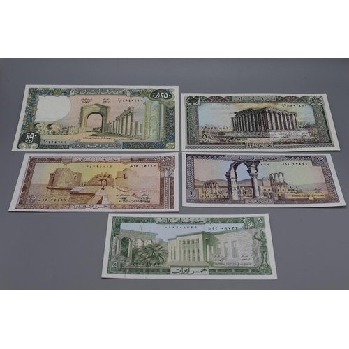 177 - Collection of Various Lebanon Bank Notes