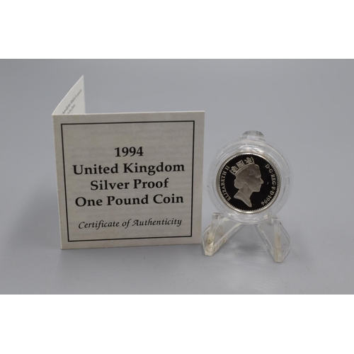 66 - United Kingdom Silver Proof One Pound Coin - 1994