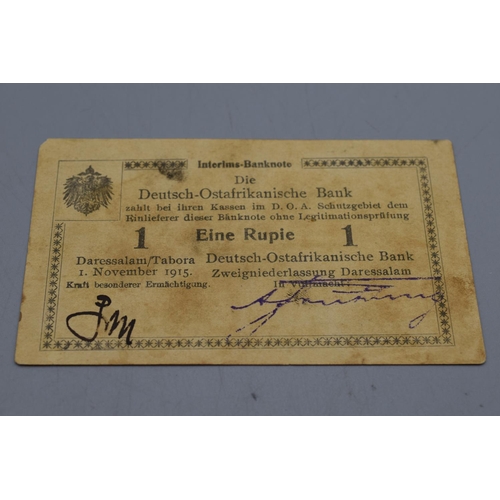 67 - German East Africa - 1 Rupie - 1915 - Bank Notes