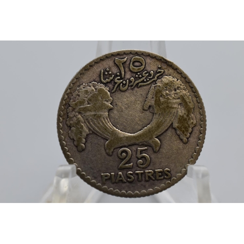 78 - Silver - Lebanon - 25 Piastres