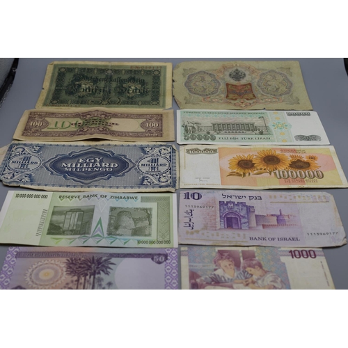 88 - Selection of 12 Mixed Worldwide Banknotes