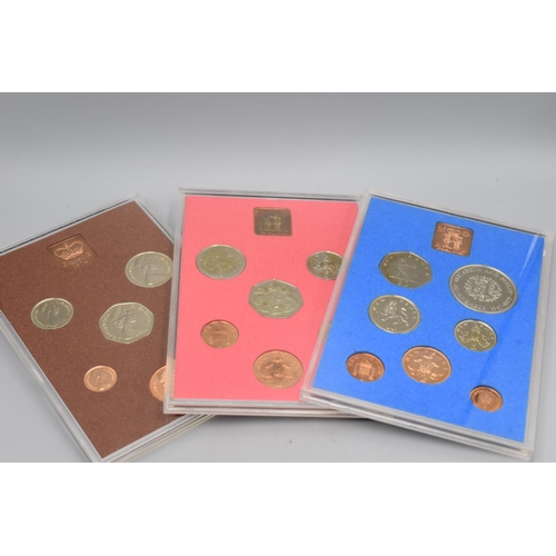 90 - Coinage of Great Britain and Northern Ireland x3 - 1972, 1973 and 1974