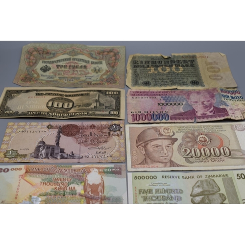 94 - Selection of 12 Mixed Worldwide Banknotes