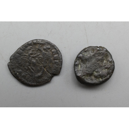 16 - Two Roman Copper Coins Atleast 1600 Year Old