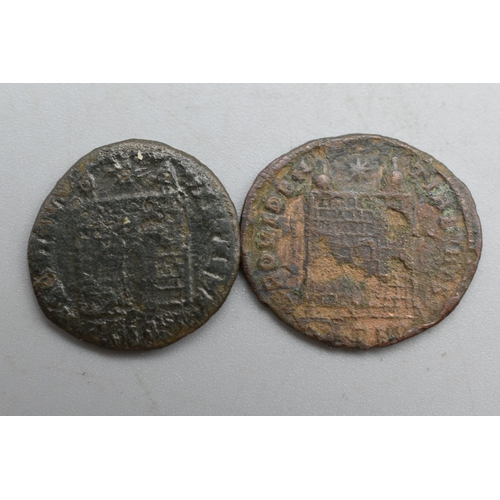 50 - Two Roman Campgate - Constantine the Great Coins