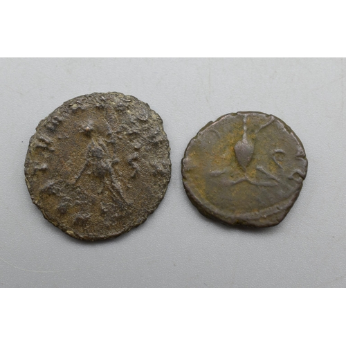 58 - Two Roman Coins - Gallienus A.D 253 - 268 and Tetricus II A.D. 270 - 273