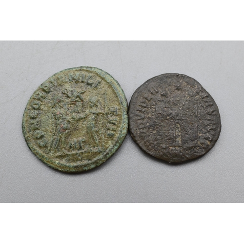 61 - Two Constantius I Coins - A.D. 305 - 306