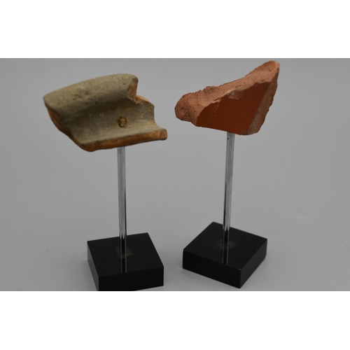 81 - Two Fragments of Roman Pottery on Stand