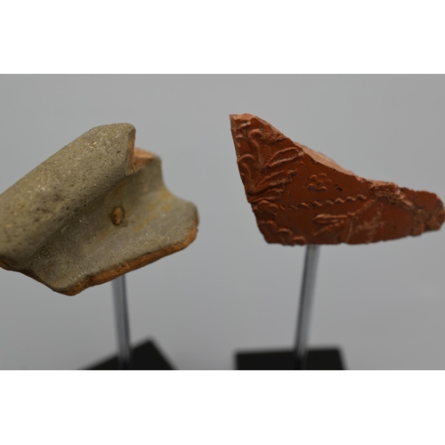 81 - Two Fragments of Roman Pottery on Stand