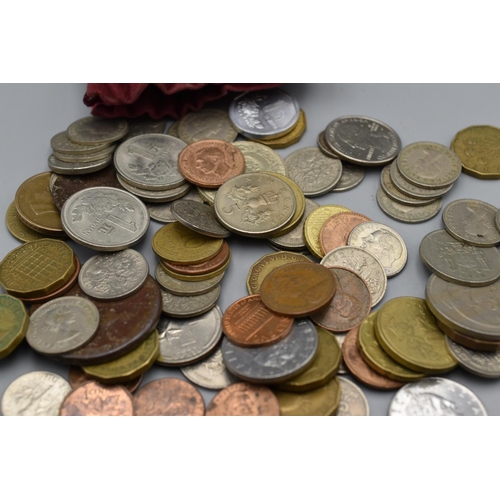 2 - Selection of Various World Coinage in Pouch