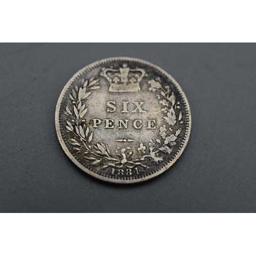 40 - Silver - Victoria - One Six Pence - 1884