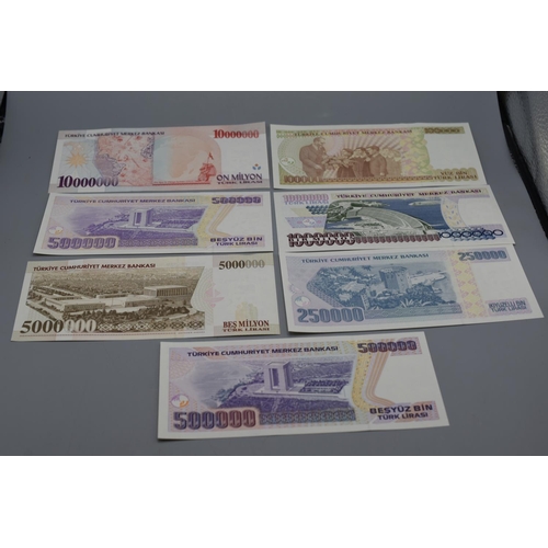 47 - Collection of Bank Notes From Turkey