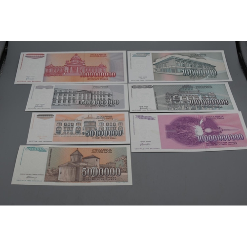 66 - Selection of Bank Notes From Yogoslav