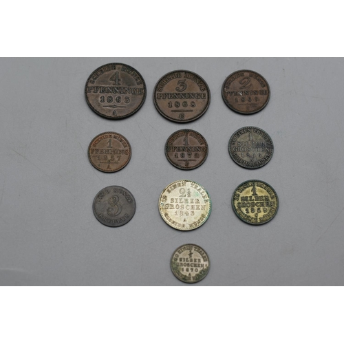 6 - Selection of German States Coinage to include Silver