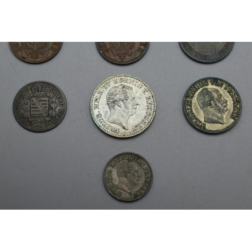 6 - Selection of German States Coinage to include Silver