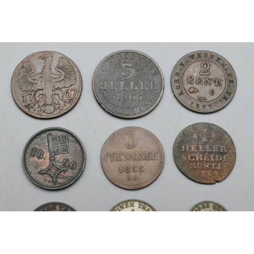 9 - Selection of German State Coinage to include Bronze & Silver