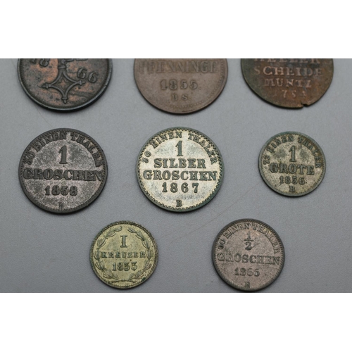 9 - Selection of German State Coinage to include Bronze & Silver