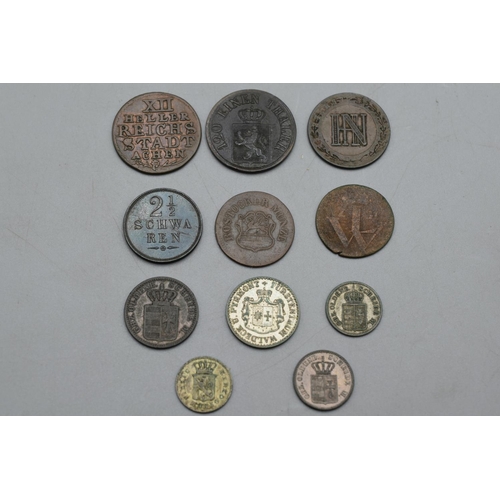 9 - Selection of German State Coinage to include Bronze & Silver