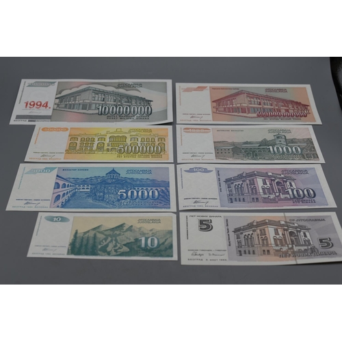 13 - Selection of Bank Notes From Yugoslavia