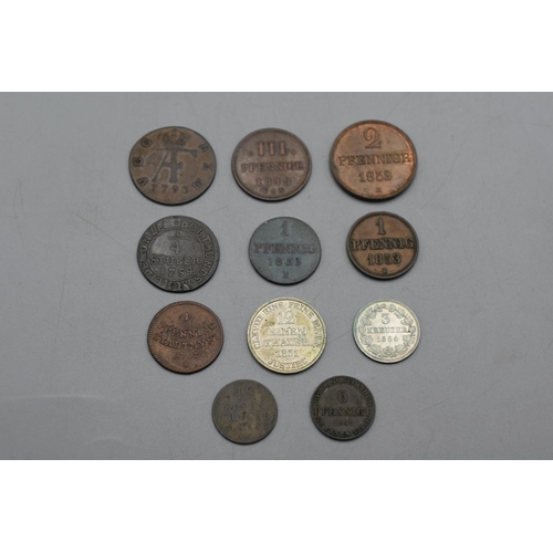 18 - Selection of German State Coinage to include Silver