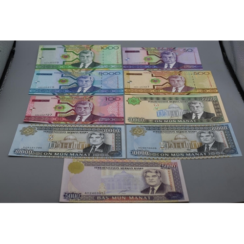 20 - Selection Of Bank Notes From Turkmenistan