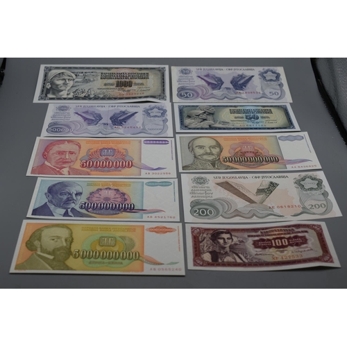 22 - Selection of Bank Notes From Yugoslavia