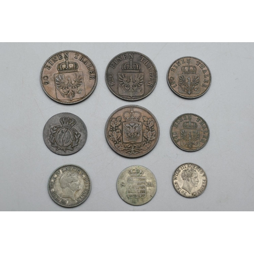 26 - Selection of German State Coinage to include Silver