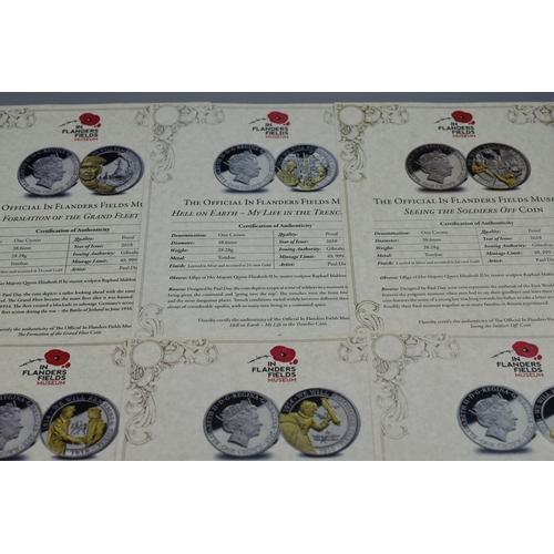 37 - The London Mint - In Flanders Fields Museum Coin Set - With Authenticity Certificate - Incomplete