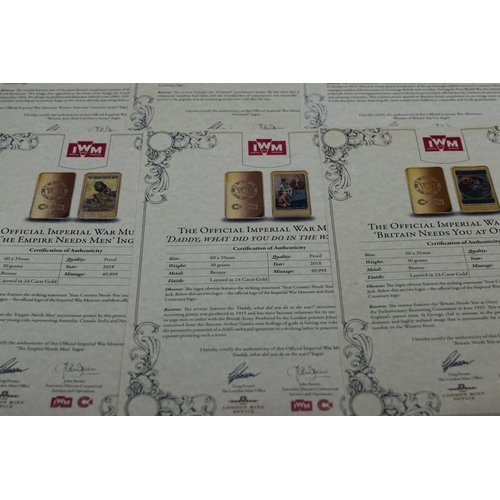 38 - The London Mint - The Official Imperial War Museums Coin Set - With Authenticity Certificates - Inco... 