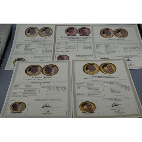 39 - The London Mint Office - Winston Churchill Inspiration to a Nation Coin Set - with Authenticity Cert... 