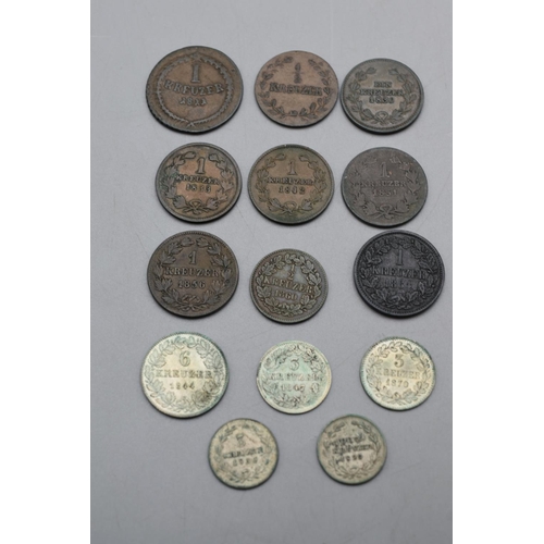 45 - Collection of Coinage From Baden to include Silver