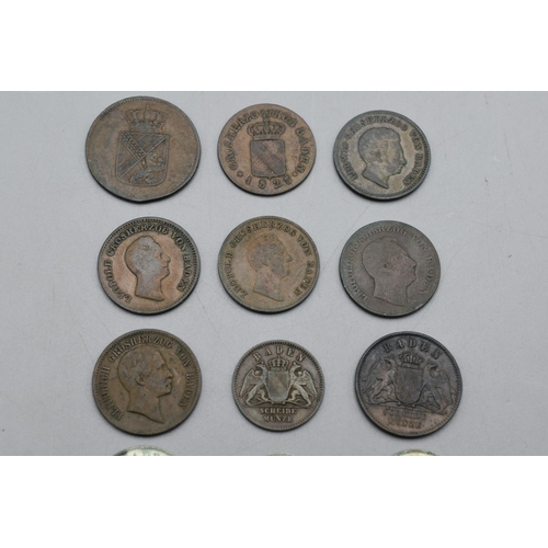 45 - Collection of Coinage From Baden to include Silver