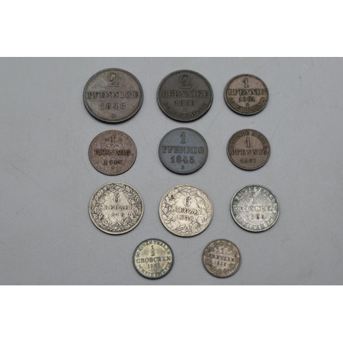 46 - Selection of German State Coinage to include Silver