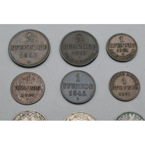 46 - Selection of German State Coinage to include Silver