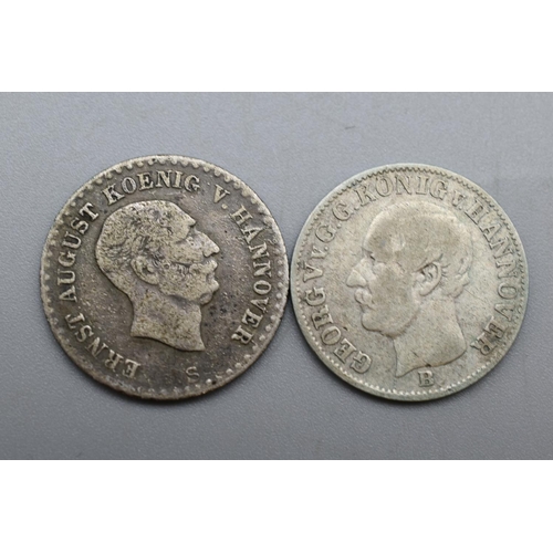 48 - Silver - Two 1/12 Thaler - German States - 1843 & 1853